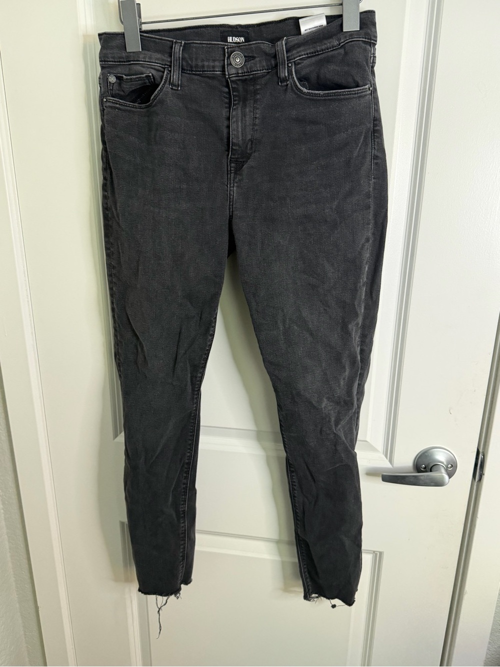Hudson Jeans Black Washed Skinny Jeans